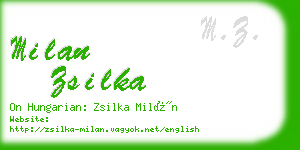 milan zsilka business card